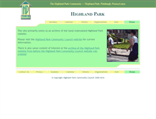 Tablet Screenshot of highlandpark.pgh.pa.us